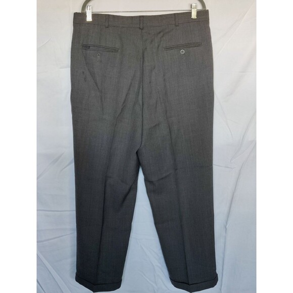 Slates Dress Pants Slacks 36x32 Relaxed Fit Men's 36 X 29 Gray - Picture 2 of 4